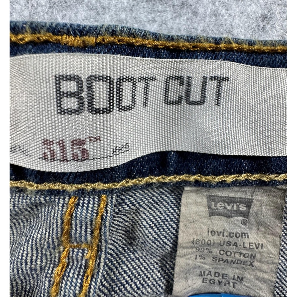 Levis 515 Bootcut Jeans Womens 16L Blue Medium Wash High Rise Stretch Denim - Picture 6 of 13
